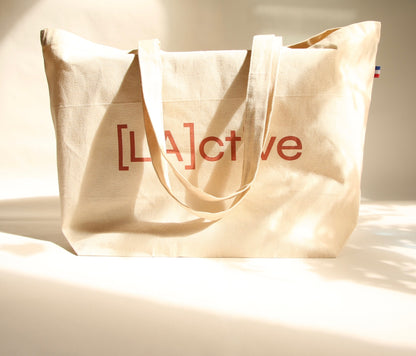 Beige shopping bag 100% cotton OEKO-TEX®